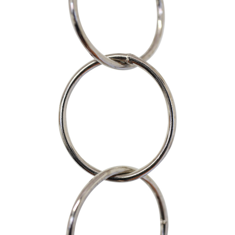 Chaîne ronde ronde en métal, Nickel poli