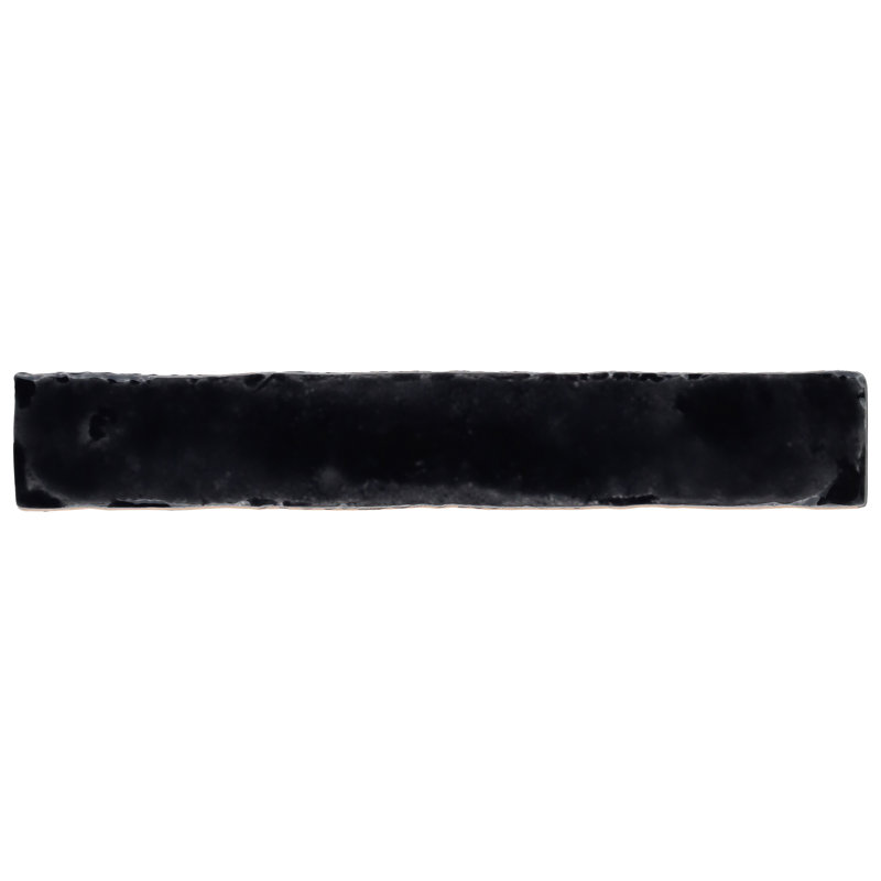 Virtuo 1.45 in. x 9.21 in. Crackled Ceramic Subway Wall Tile (4.65 Sq. Ft. / Case), Black