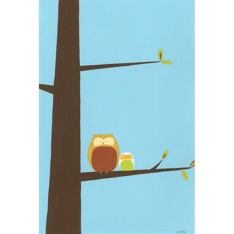 Tree-Top Owls I by June Erica Vess - Wrapped Canvas Print, 76cm H x 51cm W