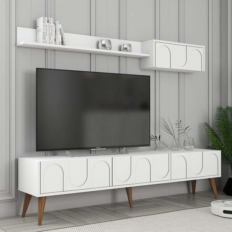 Keikei Unfinished TV Stand, Beige