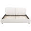 Lit plateforme tapissier avec deux têtes de lit amovibles, tissu Boucle