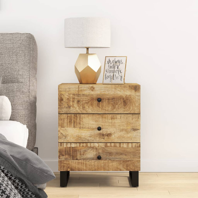 Atalaya 55cm W Metal Bedside Table