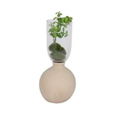  Vase cylindrique neutre ivoire Omix