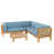 Structure teck / coussin bleu