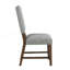 Ensemble de 2 chaises d'appoint en bois à finition noyer et tissu texturé gris
