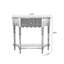 Console demi-cercle en bois massif brun-1013836272