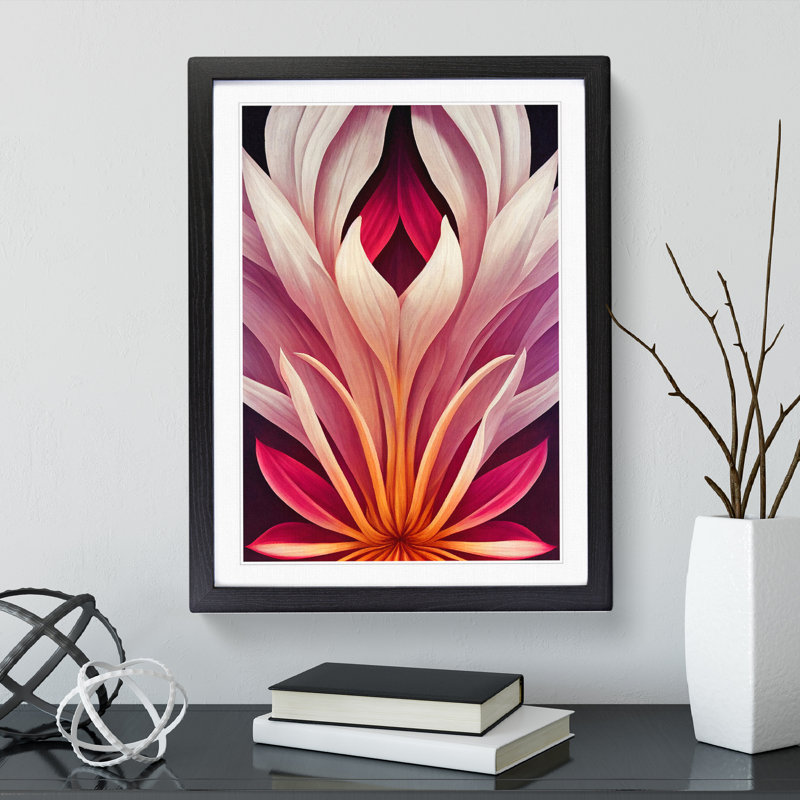 The Inquisitive Flower - Single Picture Frame Print, 34cm H x 25cm W x 2cm D, Black Framed