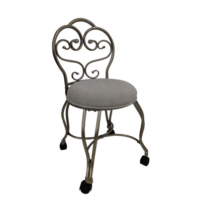Victorian Vanity Stool with Back by Alcott Hill