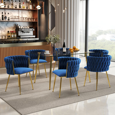 Modern Rectangular Dining Set with Upholstery Dining Chair
