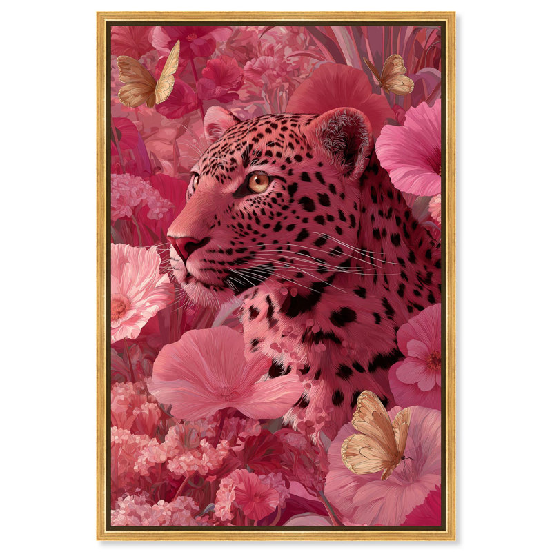 Décoration murale rosée sur toile «Roam Realm Roamer» par Art Remedy, cadre doré, 30 x 45, Cadre doré, H 46 po x l 31 po