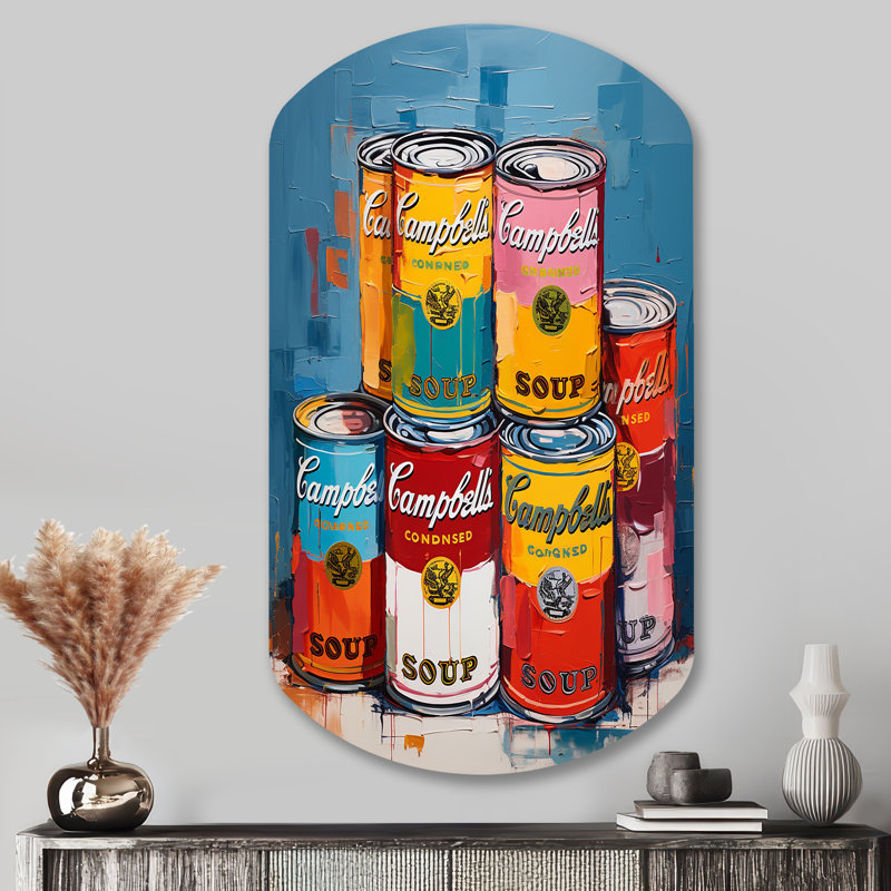 Gayton - Art mural asymétrique en métal Pop Art, H 43 po x l 23 po