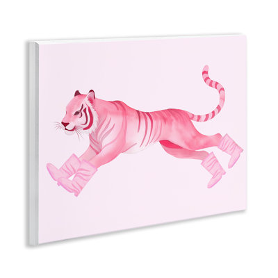 "Tigre qui court dans les bottes", art mural par Daphne Polselli