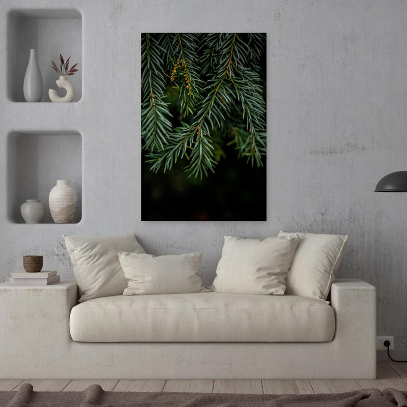 Art contemporain contemporain arbre de Noël abstrait pin, H 36 po x l 24 po