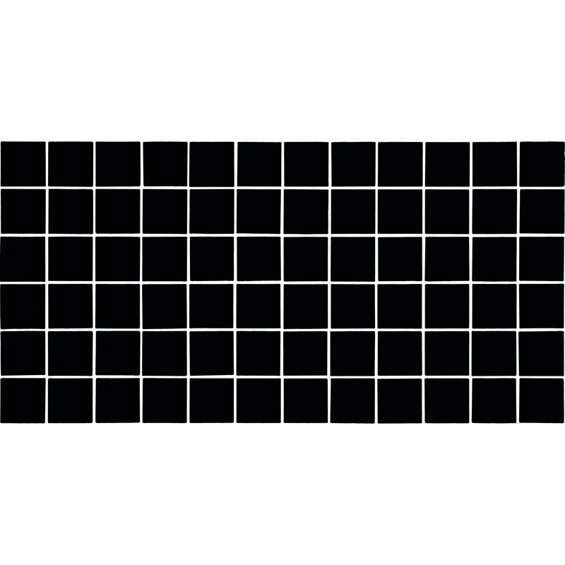Ensemble de 12 mosaïques à joints droits 2 "x 2" Color Wheel Mosaics, Noir, noir, noir, noir