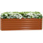 Lit de jardin surélevé en acier Adisri Galvalume - 6 pi x 3 pi - brun-944158663