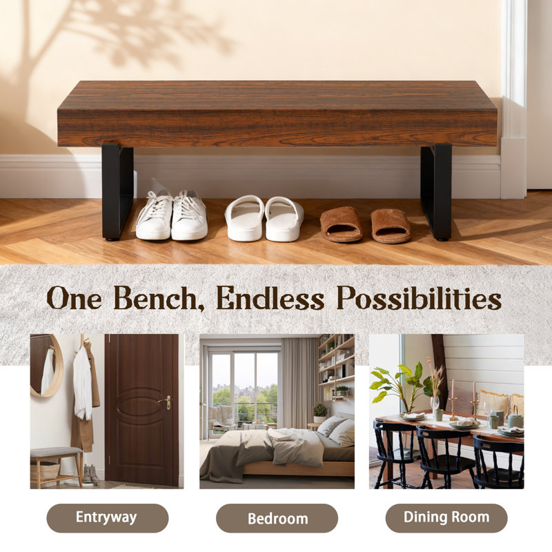 Banc en bois 59 po Farmhouse