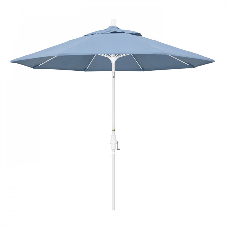 Parasol de marché 9 pi Roverta, Toile toile Sunbrella® bleu ciel