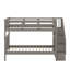Lit superposé simple au-dessus de simple avec garde-corps et rangement Stairway-502986271
