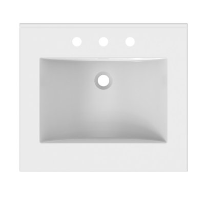 Plateau en céramique de 25 po de 3 cm d'épaisseur - blanc