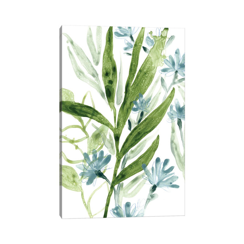 Meadow Blues II by June Erica Vess - Wrapped Canvas Painting, 20.32 cm H x 30.48 cm W