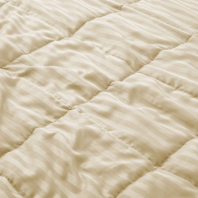 Lightweight duvet with Satin Trim, Khaki, Queen