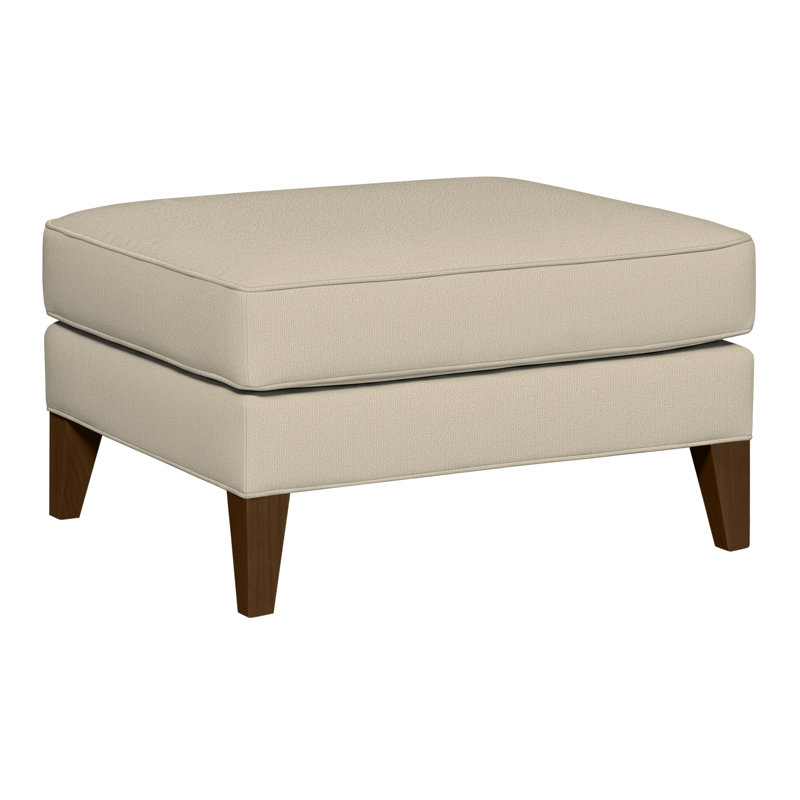 Burlingame Upholstered Ottoman, Havana, Tuck Linen
