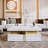 Modern Square Storage Coffee Table With 4 Drawers-571903770
