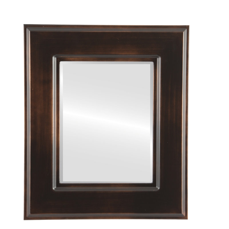 Woodley Rectangle Mirror, 31" H x 27" W, Matte Black