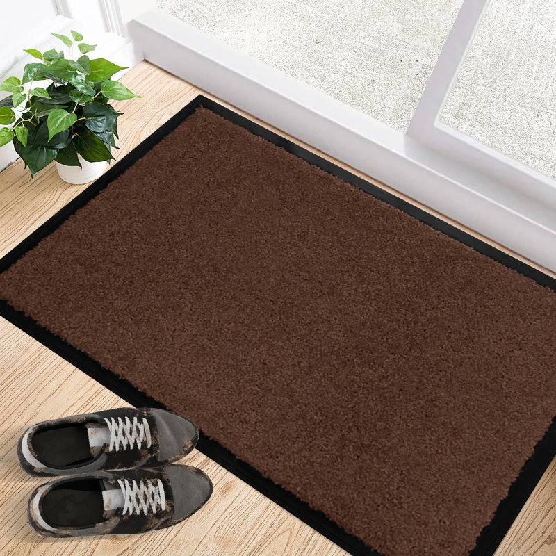 Bouldin Non-Slip Striped Doormat, Brown, 80cm W x 120cm L