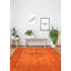 Tapis orange noué à la main de conception unique 8 pi 9 po x 12 pi 4 po