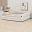 Structure de lit plateforme fonctionnelle avec ports USB et tiroirs de rangement pratiques-228700274