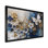 Rynisha, ailes de papillon bleu doré et fleurs I - art mural floral