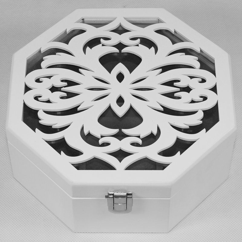 Wood Jewelery Box, White