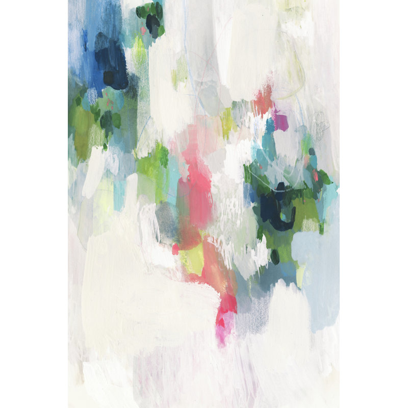 Raspberry & Teal II - Wrapped Canvas Art Prints, 30cm H x 20cm W x 3.8cm D