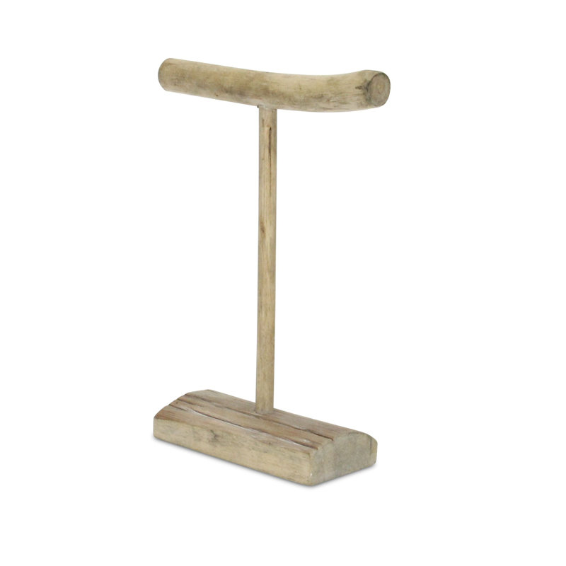 Porte-bijoux décoratif en bois flotté brun 12 po