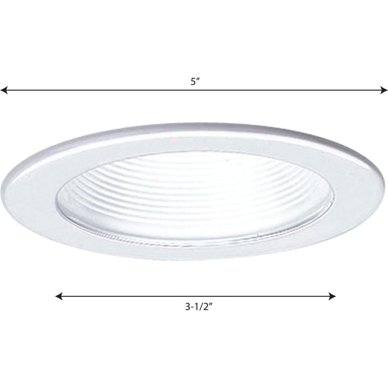 «Clean & Sleek: Progress Lighting - Garniture encastrée blanche de 5 pouces»