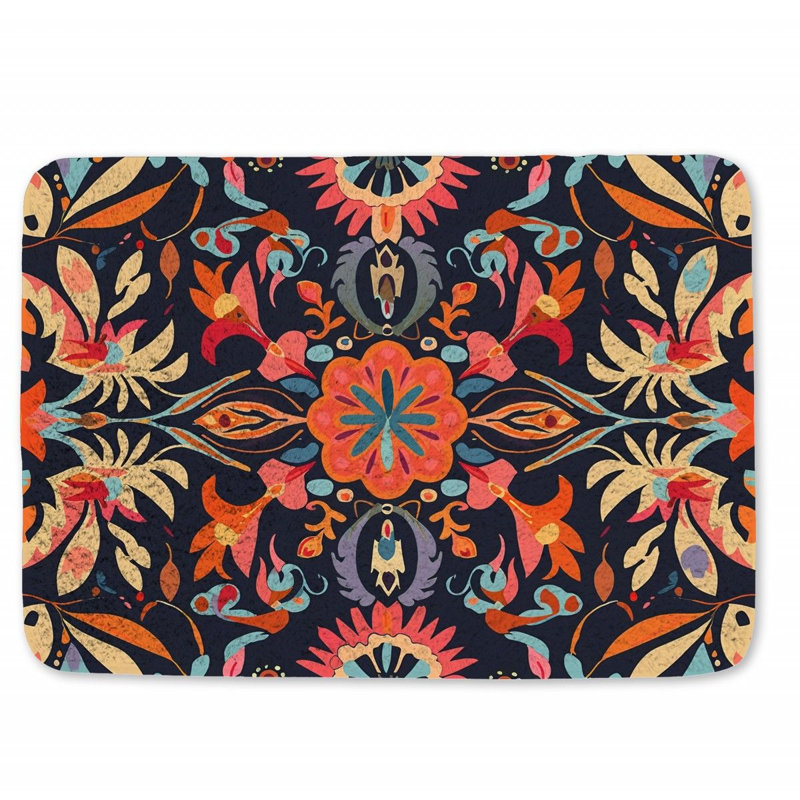 Chyann Microfiber / Microsuede Non-Slip Bath Mat, 17" W x 24" L