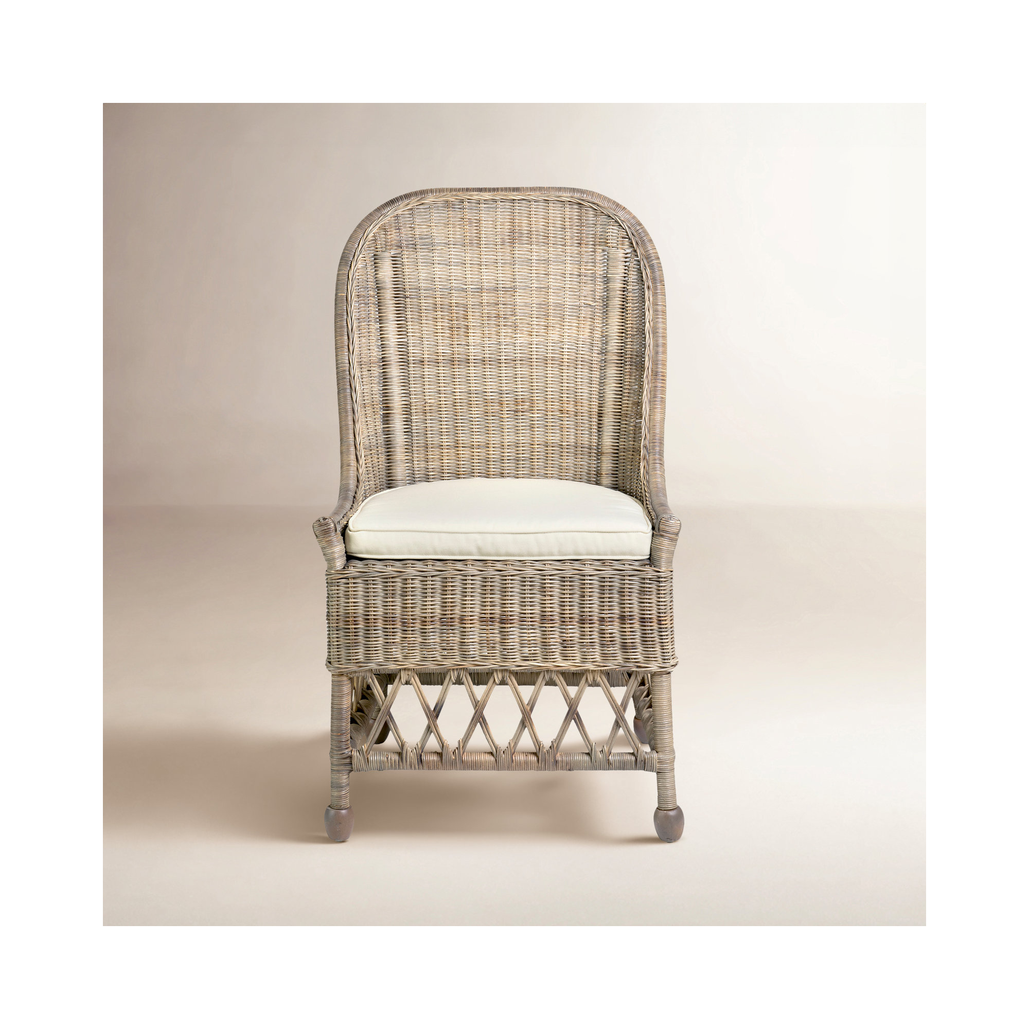 Janessa Upholstered Side Chair, Gray Wash