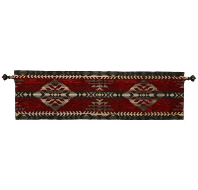 Wooded River Gallop Claret Valance - 53x16