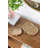 S/2 Square Accent Trays With Textured Gold Finish L:9.3x8x1" S:6x5"