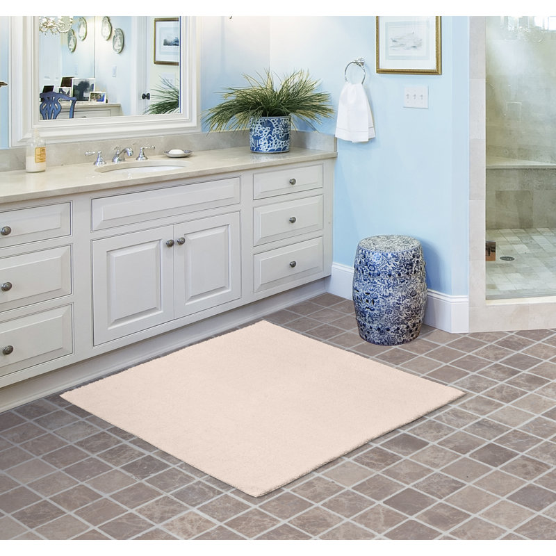 Roanoke Cotton Bath Rug with Non-Slip Backing, 36"W x 36"L, Natural