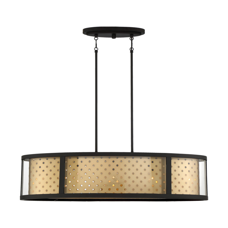Luminaire suspendu 5 Lt Island, Doré