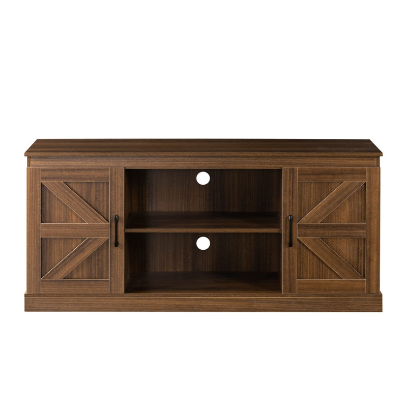 Mirrabooka Unfinished TV Stand for TVs up to 55", Brown