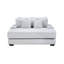 Chaise longue en velours côtelé gris, porte-gobelets, charge, hauteur du siège 19,5 po, pieds en plastique noir de 2 po, chaise longue de 49 po de largeur, A et C, largeur, profondeur de 38 po, 5 coussins décoratifs