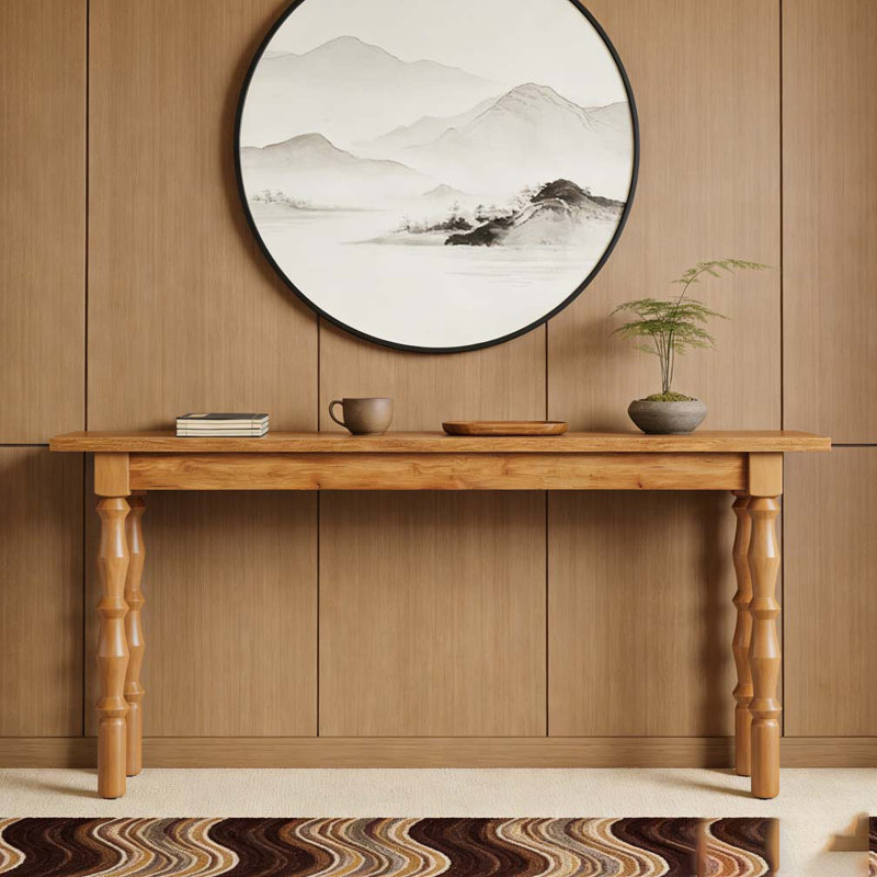 Wooden Console Table Sofa Table Behind Couch