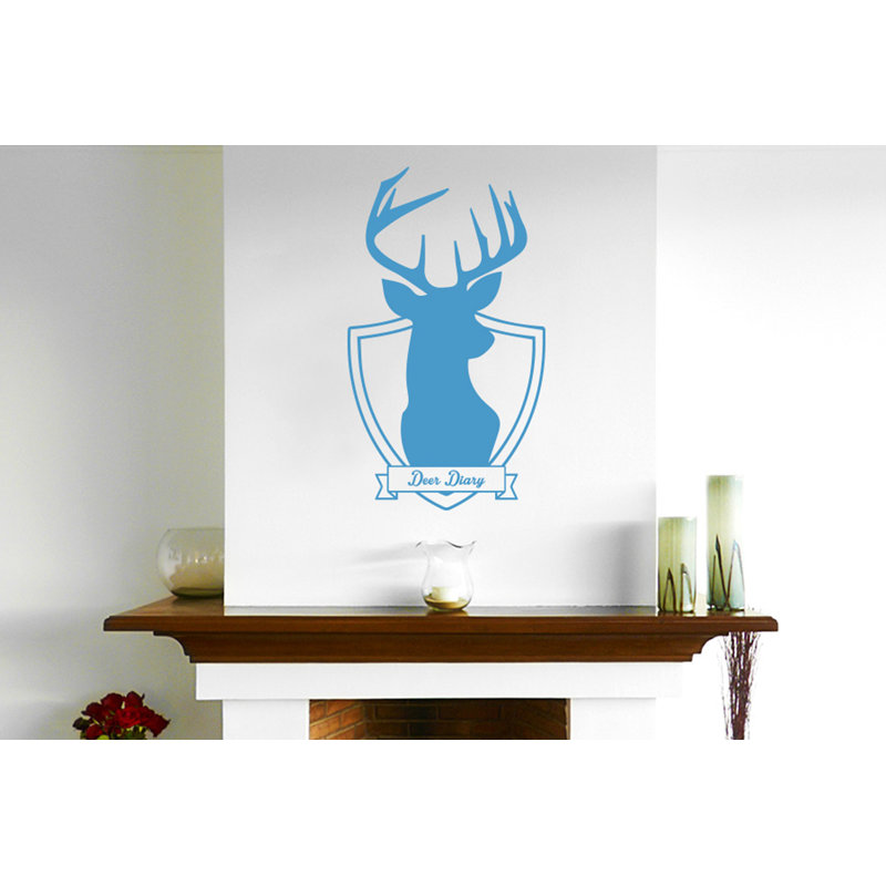 Animals Wall Decal, Blue, Large