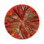Pheasant Feathers Yellow Vegan Leather Round Coasters-409682813