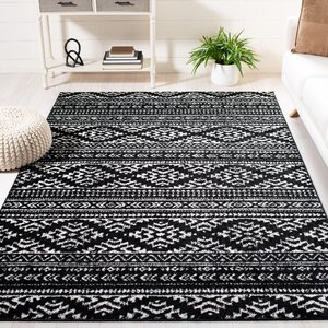 Cobos Geometric Black/Ivory Area Rug