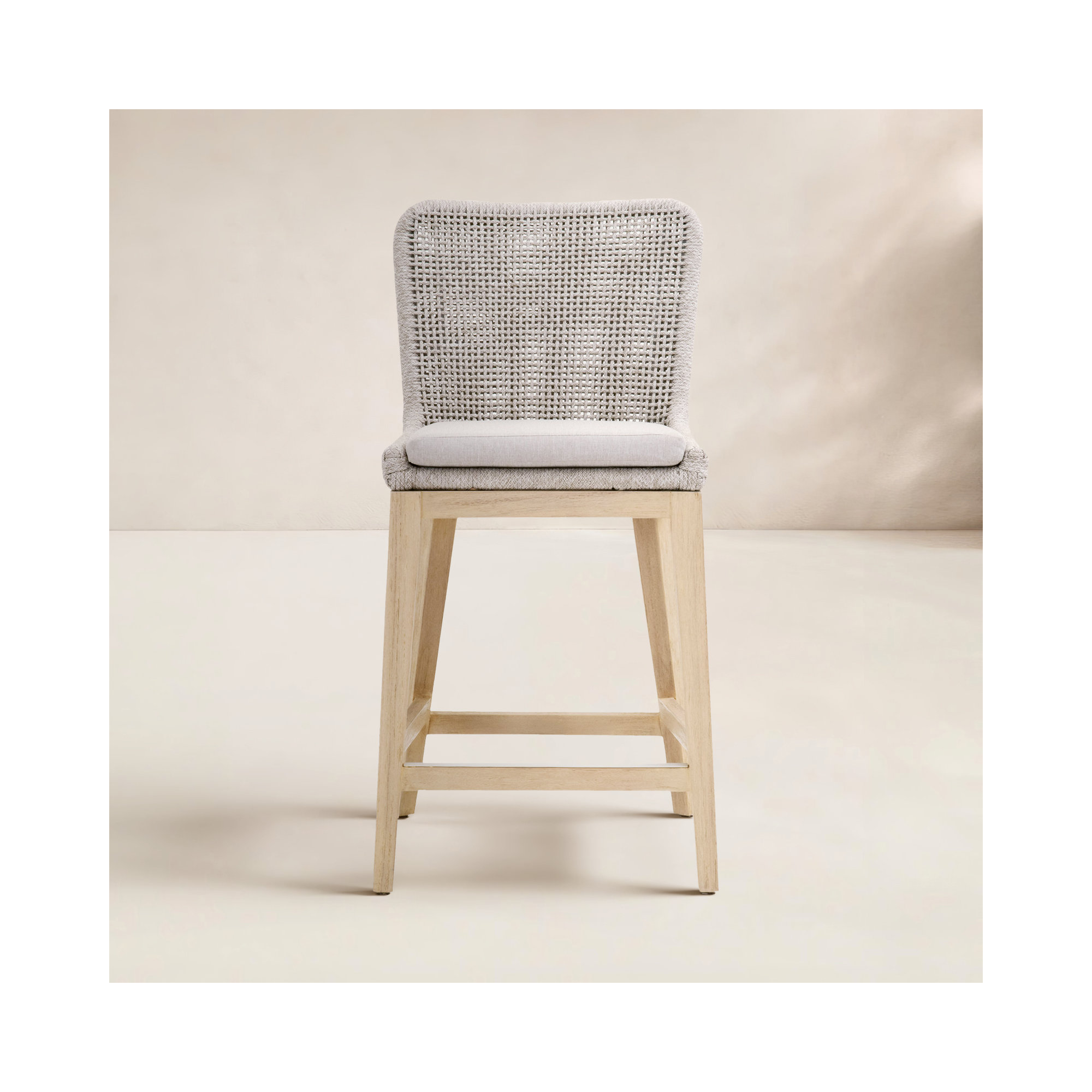 Dorey 39'' Wicker Outdoor Bar Stool with Cushion