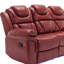 Fauteuil inclinable manuel de cinéma maison avec console centrale et bande lumineuse à DEL-90554248